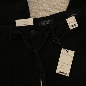 NWT - Women's Judy Blue Black High Waisted Jogger Jeans - 14W